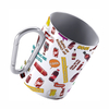 Customized Double Wall Stainless Steel Mug Camping Tumbler With Carabiner Mug