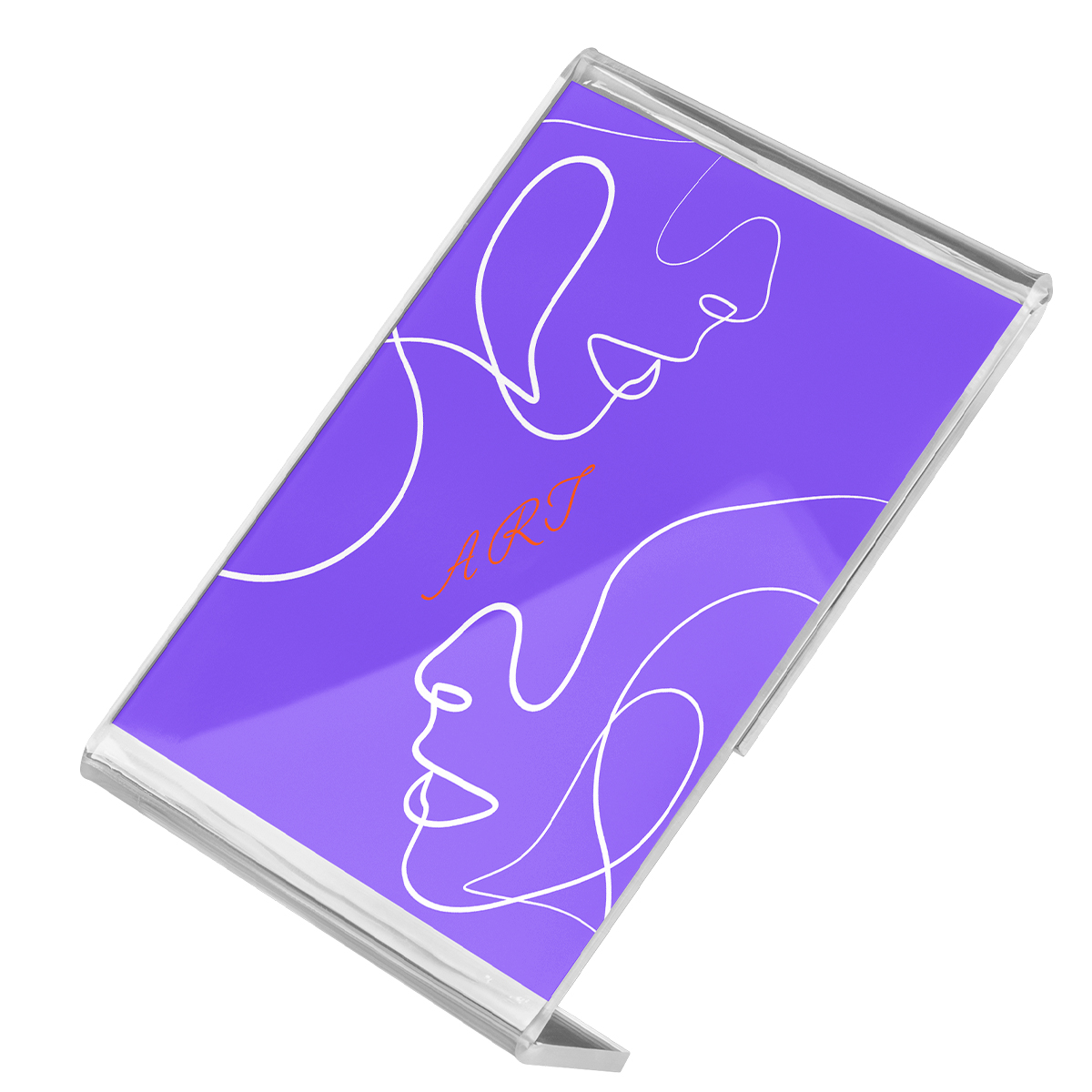 Custom Postcard Photo Holder Acrylic Double Side Menu Card Holder Sign