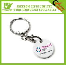 Customized Silver Metal Coin Holder Keychain