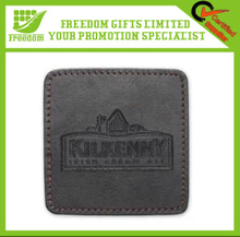 Promotional Logo Embossed Leather Coaster