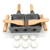 Wood Handle Mini Cheese Raclette Set