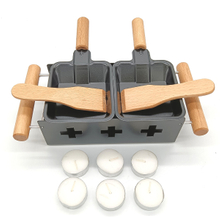 Cheese Barbecue Plate Set With Wood Handle