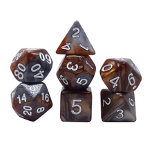 Customized Polyhedral Resin RPG Dice Set Acrylic Plastic Dice Game