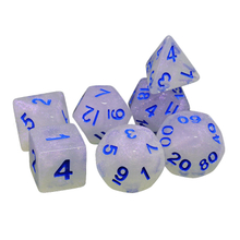 Acrylic Plastic Dice Full Set Transparent D&D Custom Gaming Dice