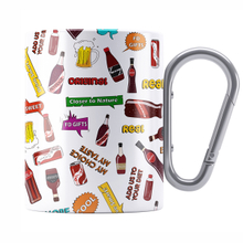 Customized Double Wall Stainless Steel Mug Camping Tumbler With Carabiner Mug