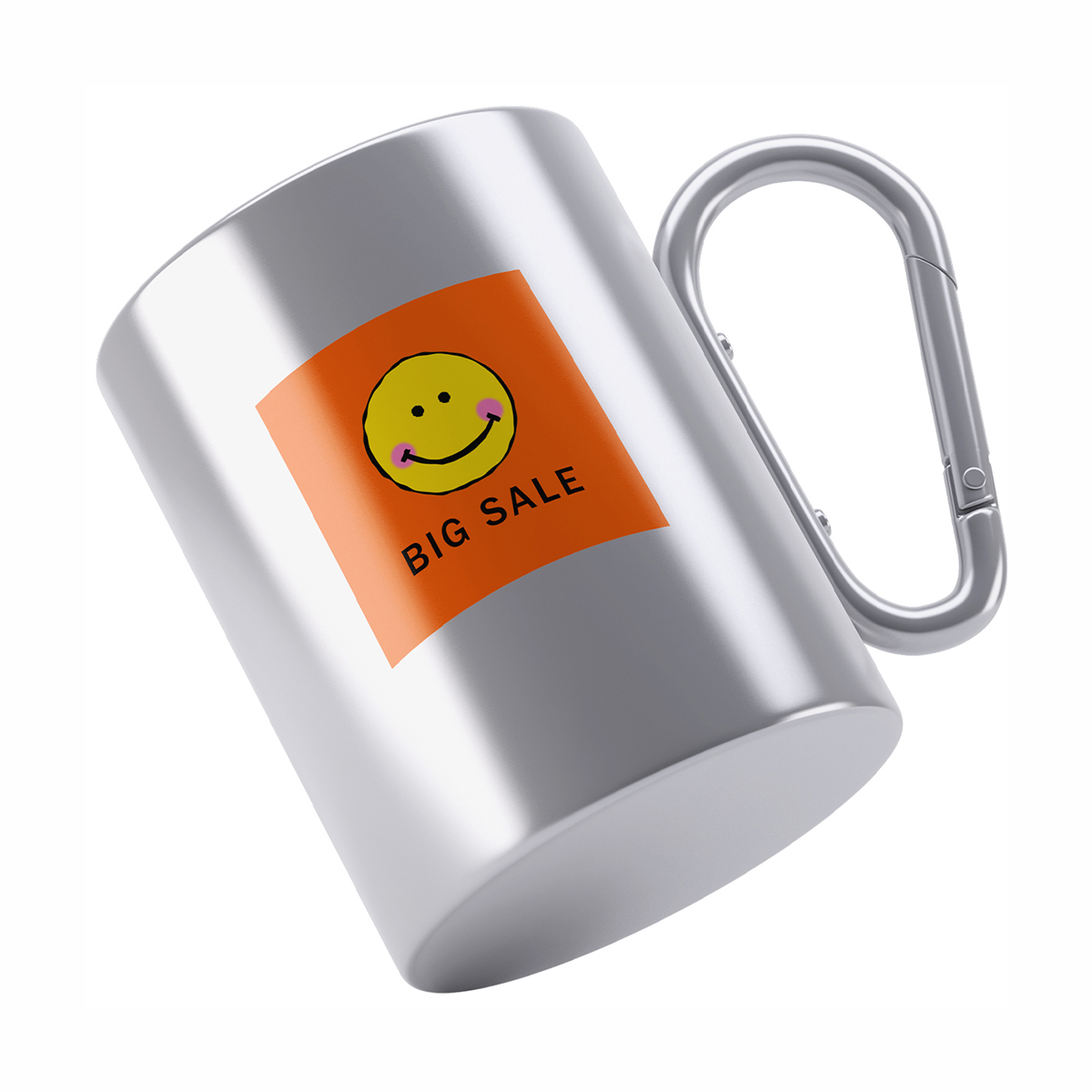 Double Wall Stainless Steel Carabiner Coffee Cup Camping Tumbler Mug
