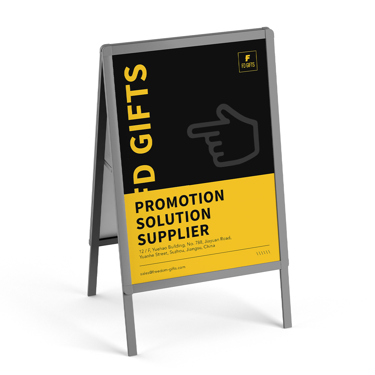Customized Outdoor Double Side A-frame Snap Open Sign A Frame Sidewalk Display