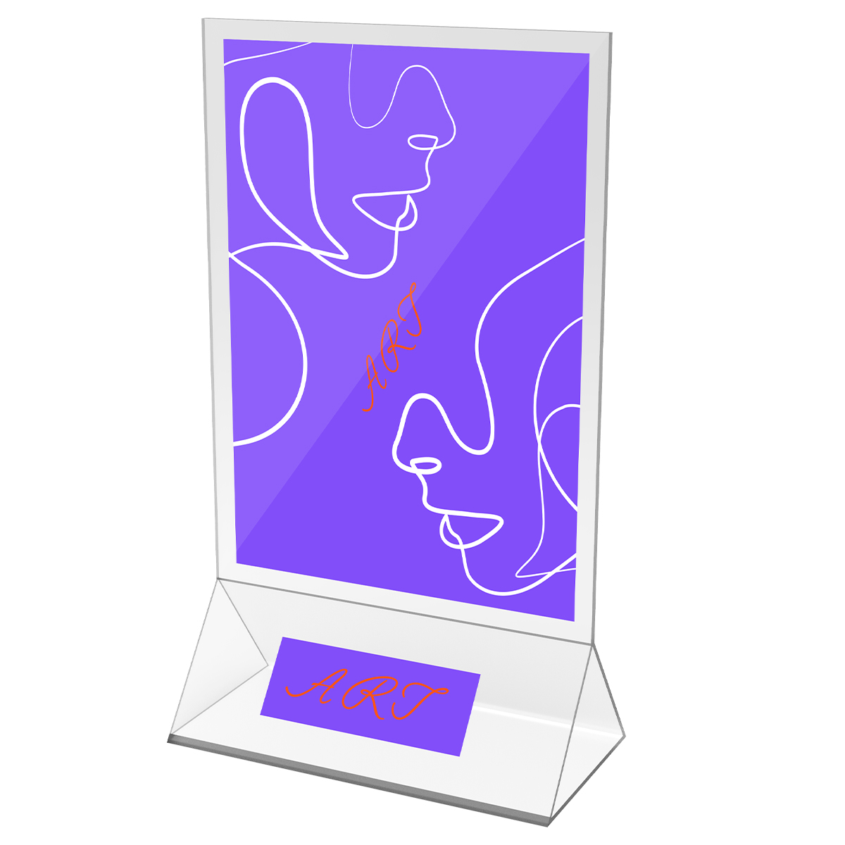 Customized Acrylic Brochure Holder Table Menu Stand Display Sign Card Holder