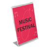 L Shape Acrylic Table Slanted Menu Stand Display Sign Holder
