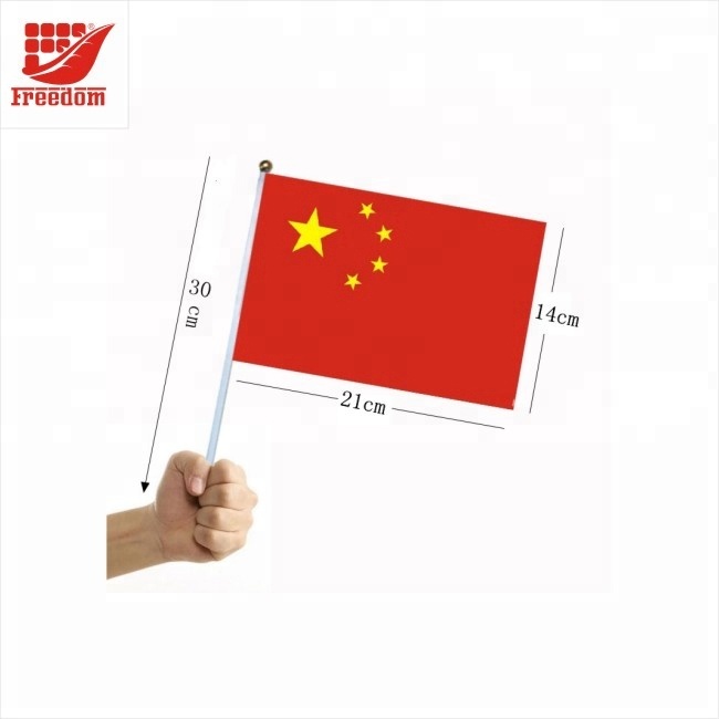 Hot selling Top Quality Logo Printed Plastic Hand Flag