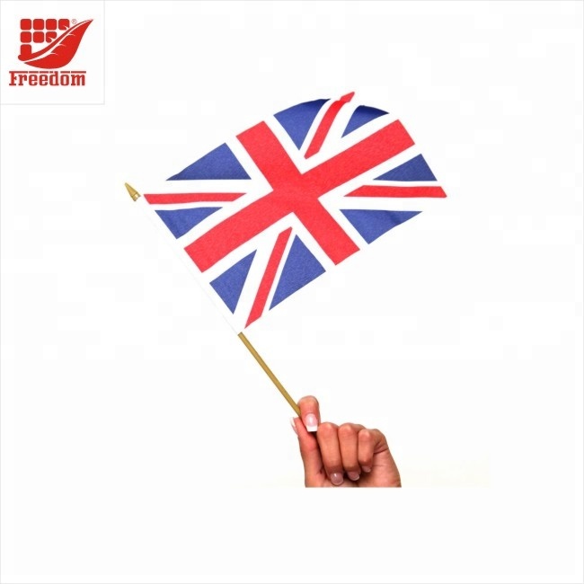 Best Welcomed Top Quality Logo Printed Promotion Hand Held Flag