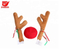 Hot Selling Car decoration Antlers and Red Nose Sets