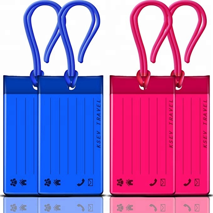 Good Quality Waterproof PVC luggage Tag with ID Labels