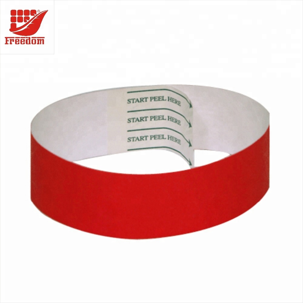 Disposable Different Color Available Promotional DuPont Paper Wristbands