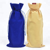 Hot Sale Custom Flannelette Drawstring Bottle Bag