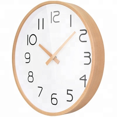 High Quality Wood Frame Round Wall Clock
