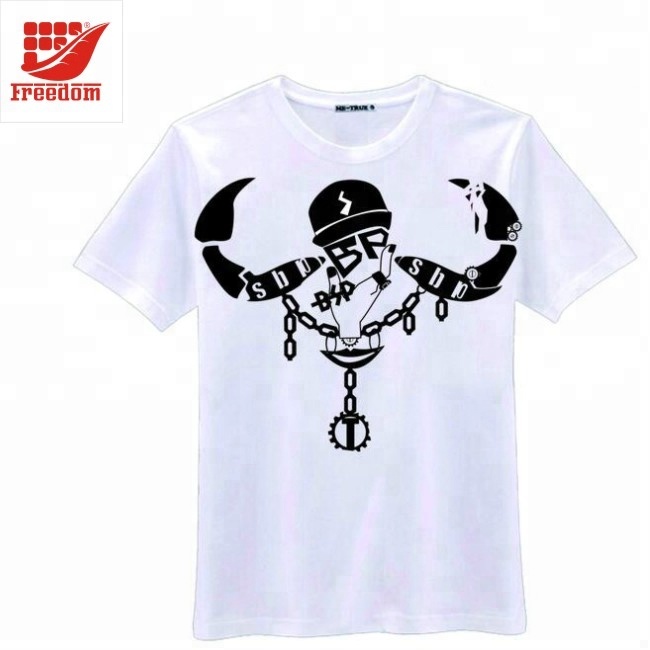 Customized one color printed cotton T shirts