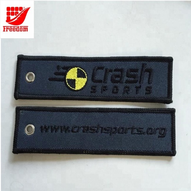 Customized Size Good Quality Embroidery Key Tag