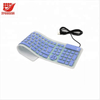 Foldable Customized USB Silicone Keyboard with 104 Keys