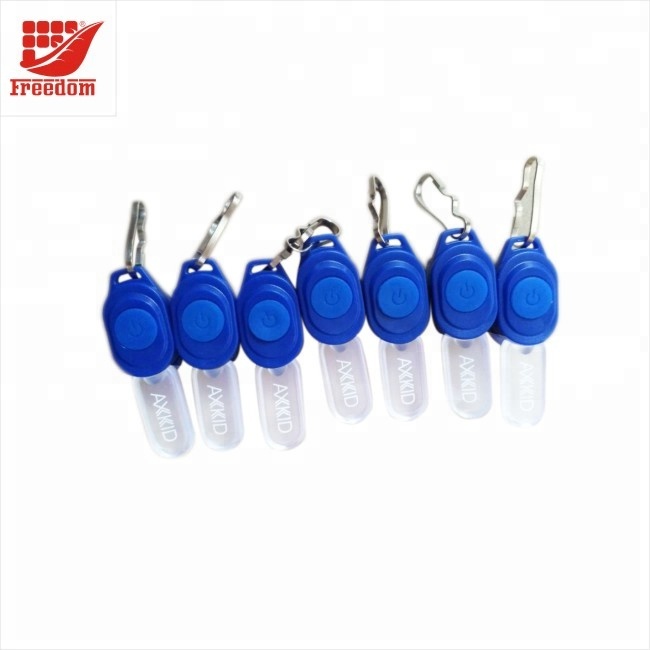 Customized Sport LED Light Mini Portable Zipper Light Keychain