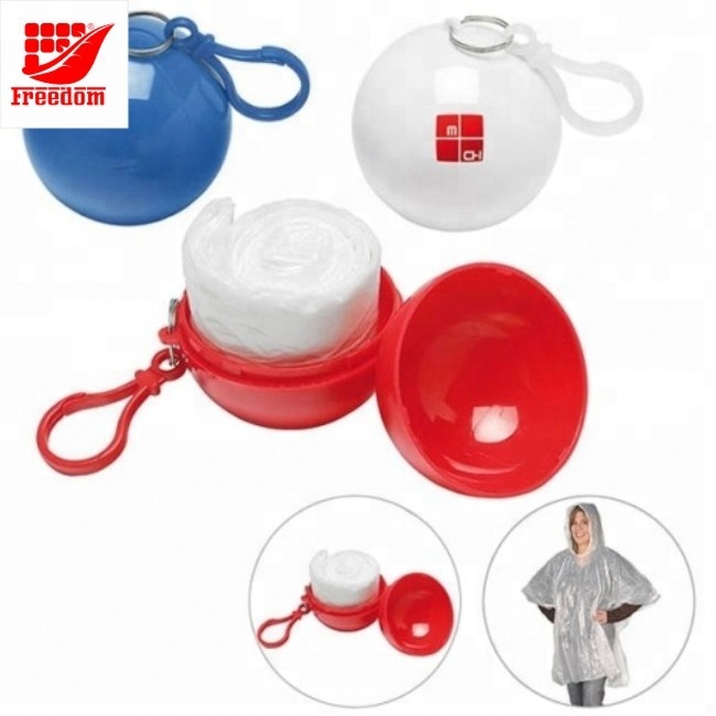 Give Away Logo Printed Golf Safe Rain Disposable Poncho Ball