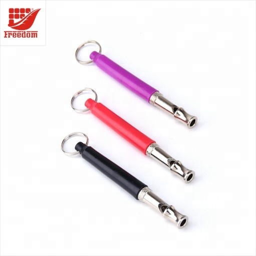 2PCS Pets Dogs Stainless Steel Training Obedience Whistles with Lanyard