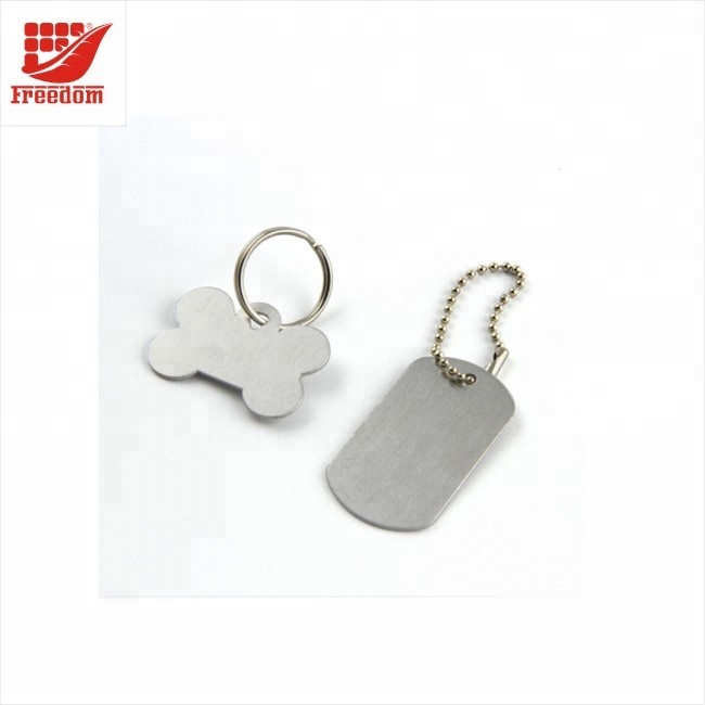 Fashion Men's Stainless Steel Dog Tag Keychain