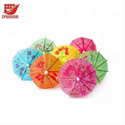 High Quality Colorful Logo Printing Paper Cocktail Umbrellas