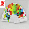 Bamboo Plastic Folding Promotional Fan