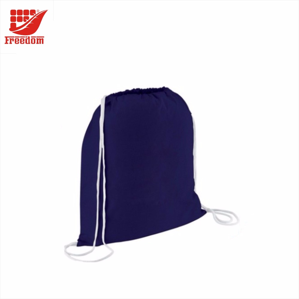 Customized one color printed polyester drawstring bags