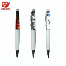 Advertising Liquid Floating Pen Custom Panel inside 3D floating Ballpoint Liquid pen