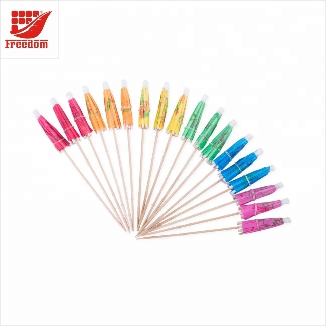 High Quality Colorful Logo Printing Paper Cocktail Umbrellas