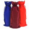Hot Sale Custom Flannelette Drawstring Bottle Bag