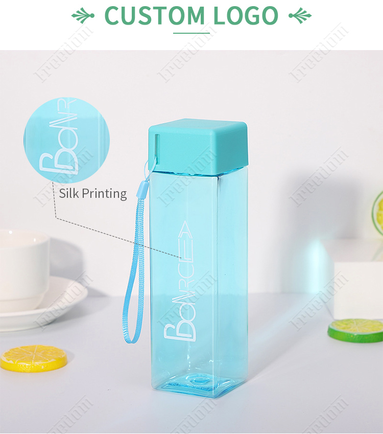 Amazon Hot Selling Plastic Square Recyclable Custom Water Bottles - Buy ...