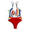 Factory Direct Sales High Waist Sling Splicing Bikini Custom One-piece Swimsuit Sexy Bow Swimwear & Beachwear