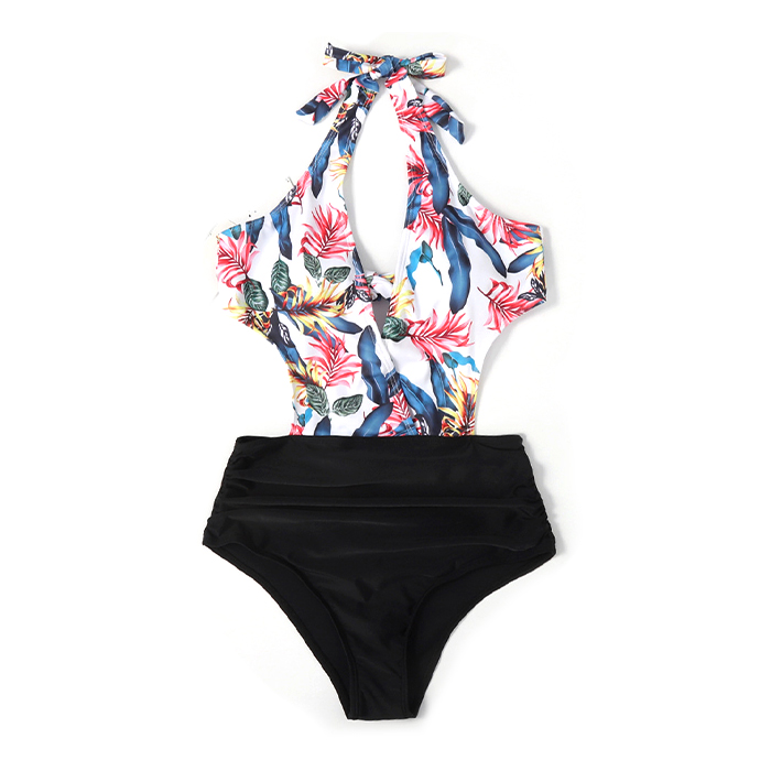 Customized Sexy Triangle One-piece Bikini Stylish Multi-color Swimwear
