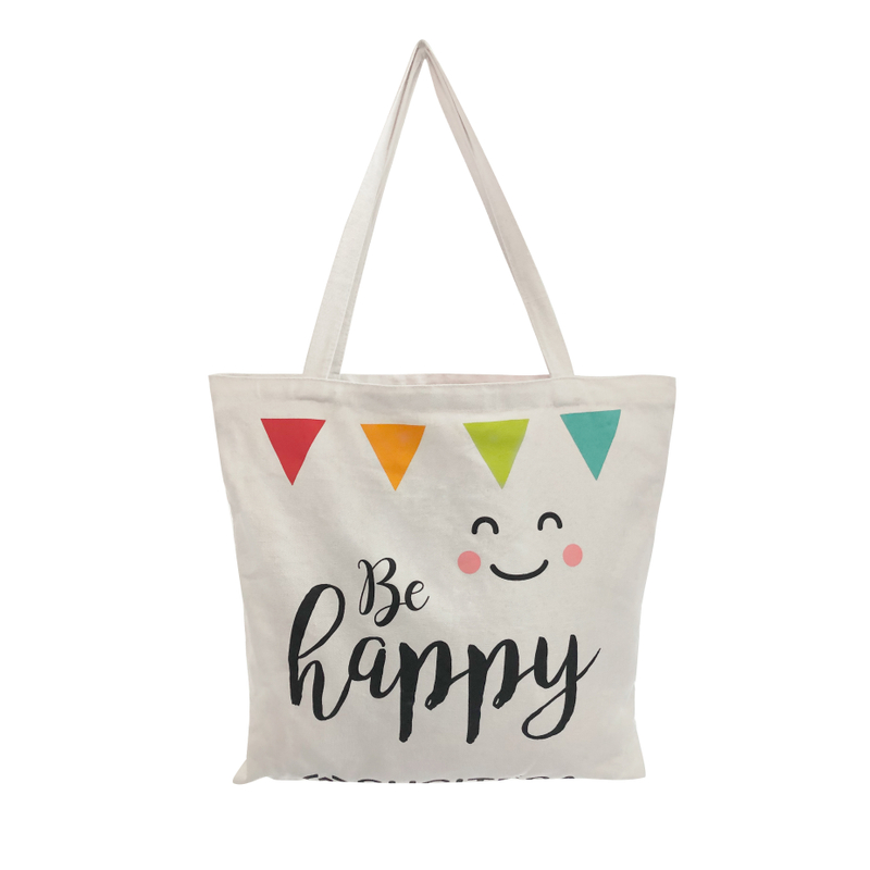 100% Natural Cloth Organic Calico Cotton Canvas Tote Bag