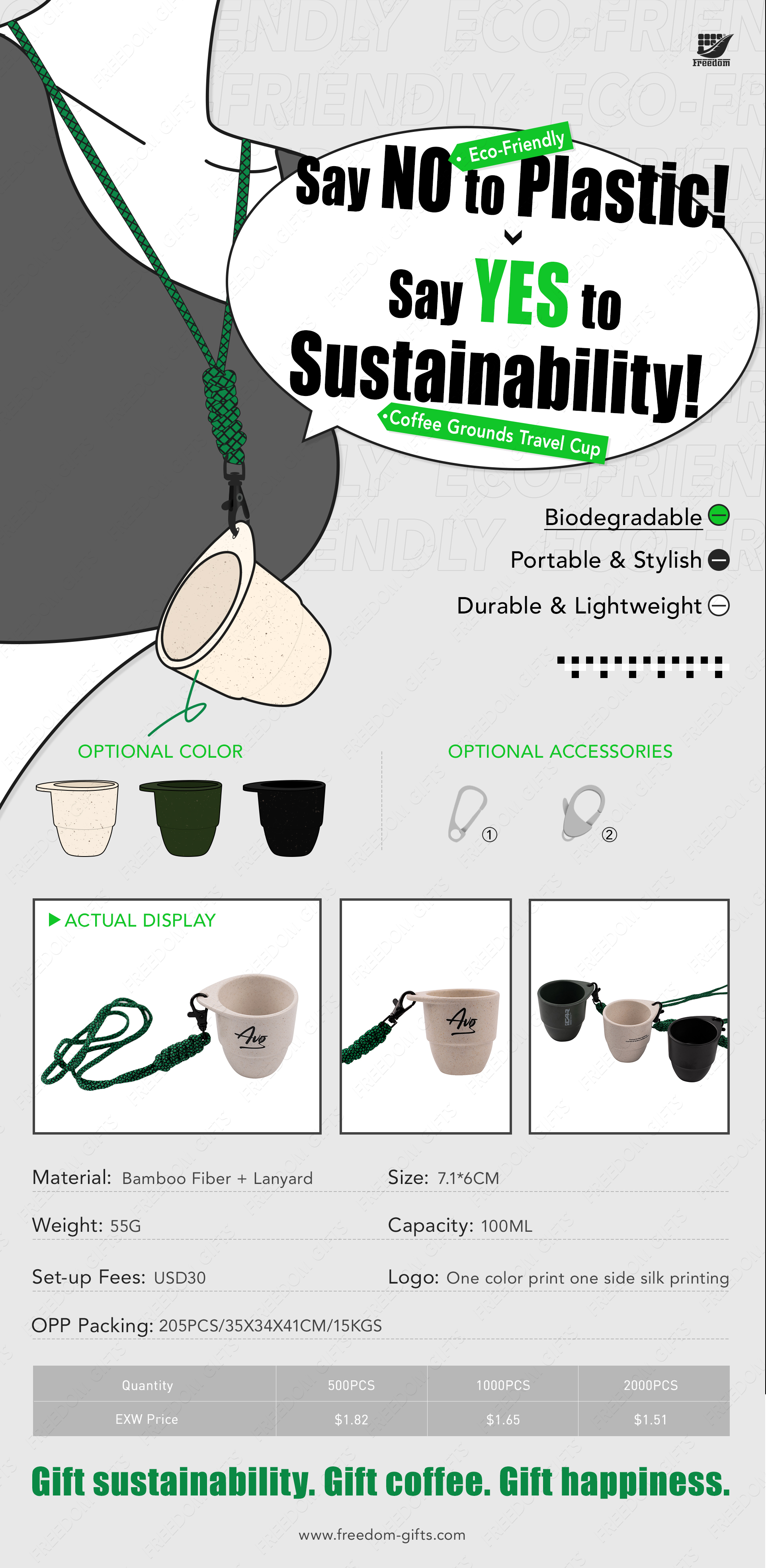 Coffee Grounds Travel Cup