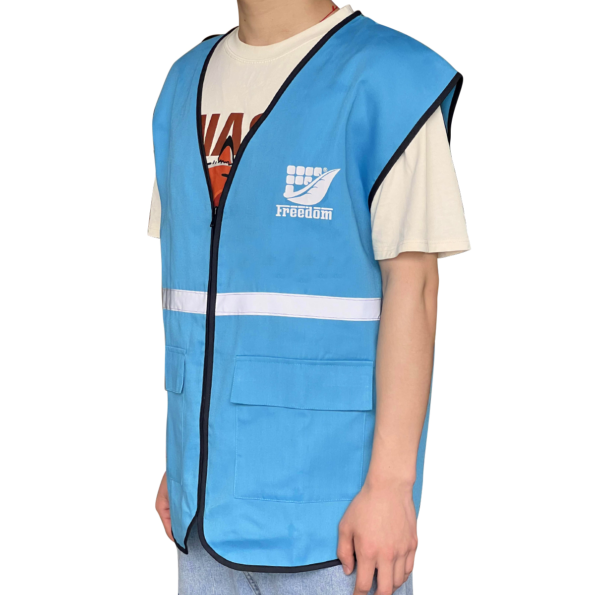 Customizable Outdoor Construction Reflective Traffic Safety Vest with Logo