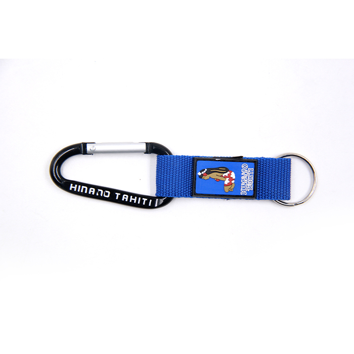 Hot Sale Customized Carabiner Keychain Aluminum Carabiner Clip with Short Nylon Lanyard