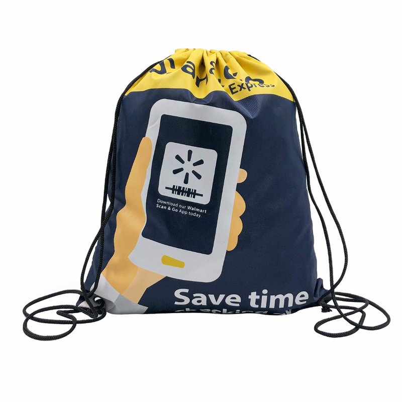 High Quality Custom Logo Draw String Polyester BackPack Promotional Drawstring Bags