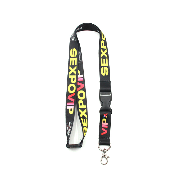 Promotional Custom ID Card Lanyard Sublimation Polyester Lanyard With Logo Printed