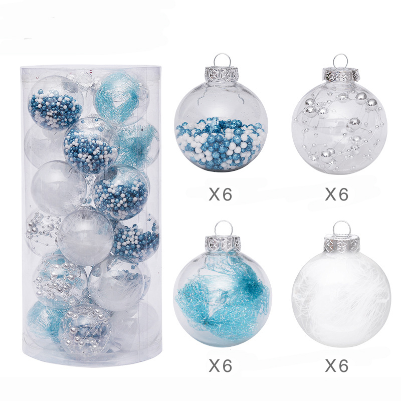 High Quality Christmas Gift Set Plastic Christmas Ornaments Balls