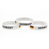 Wholesale Customize German Flag Bracelet Silicone Rubber Germany Wristbands