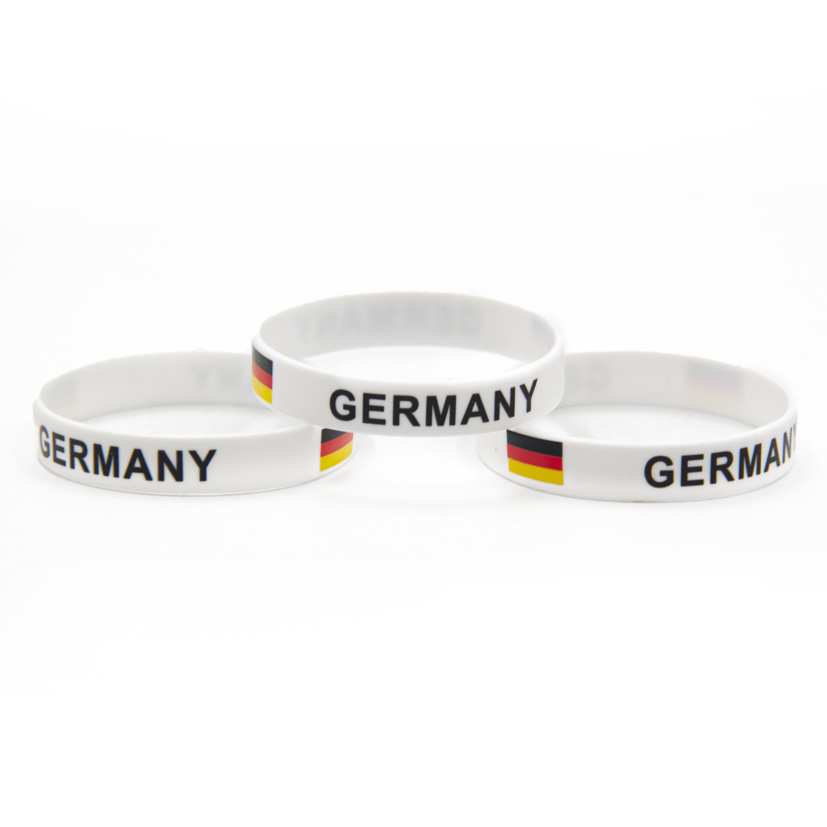 Wholesale Customize German Flag Bracelet Silicone Rubber Germany Wristbands