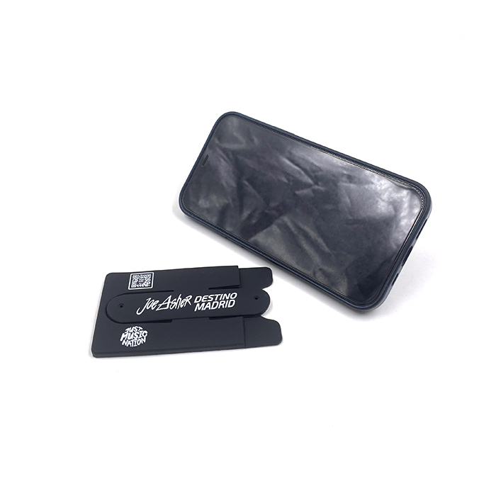Good Quality Custom Silicone Credit Card Holder Pouch Pocket Unique Phone Card Holder Stand