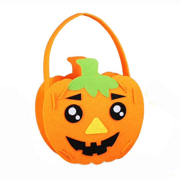 Wholesale Cheap Price Felt Present Bag Halloween Party Decoration Candy Bag Pumpkin Gift Bags