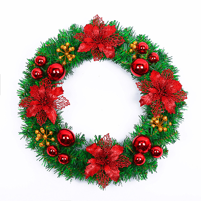 Amazon Hot Sale Christmas Wreath Christmas Simulation Garland Props Door Decoration