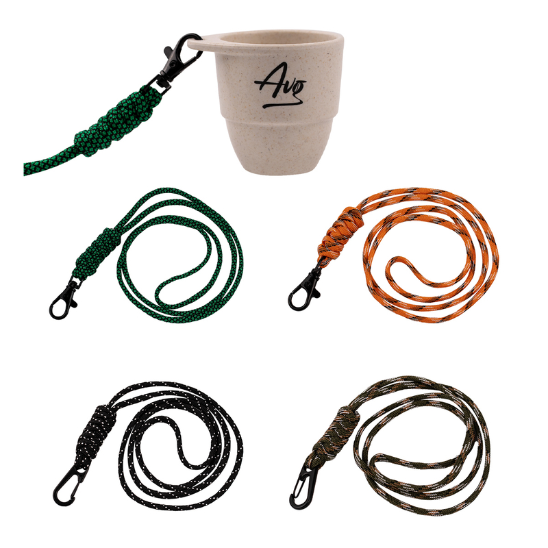 Portable Outdoor Biodegradable 3oz Coffee Grounds Camping Cup With Sling