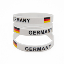 Wholesale Customize German Flag Bracelet Silicone Rubber Germany Wristbands